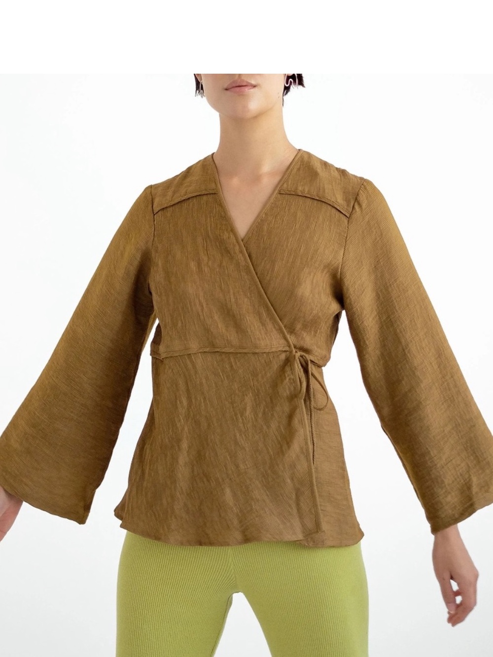 Selva Negra Kyoto Brown Wrap Blouse